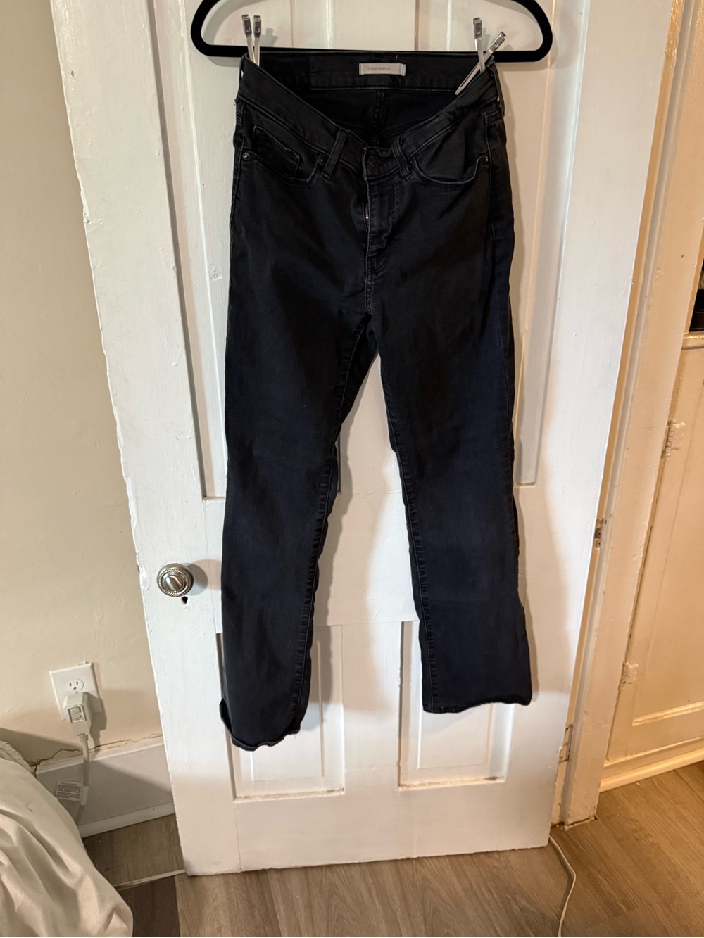 Levi flared black jeans